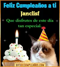 GIF Gato meme Feliz Cumpleaños Janclisf